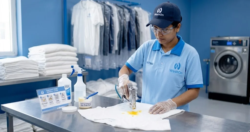 How to remove turmeric stains from clothes without making them worse, a Dubai stain removal guide
