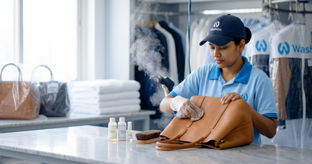Professional bag cleaning in Dubai, leather and fabric bags cleaned to extend their life