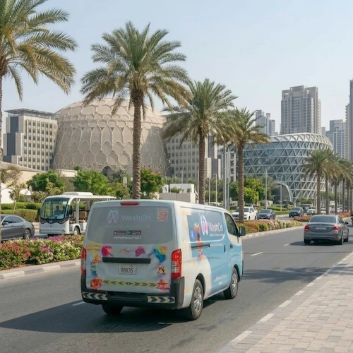 WashOn laundry in Dubai South